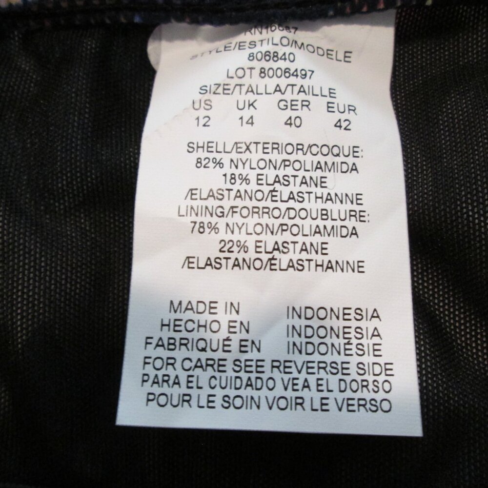 Swim Solutions Garden Swan Triple-Tiered Tankini NWT Sz 12 - Picture 9 of 11